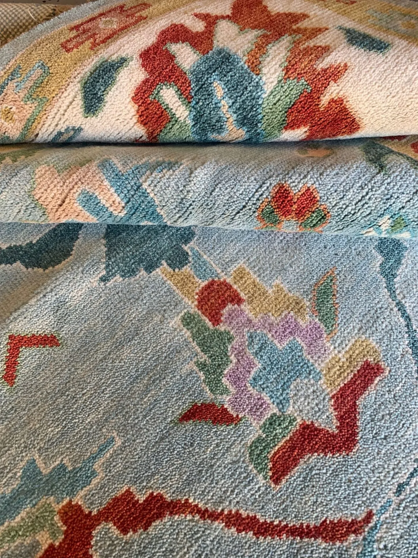 Blue Peony Handmade Oushak Rug for Rugvite (1)