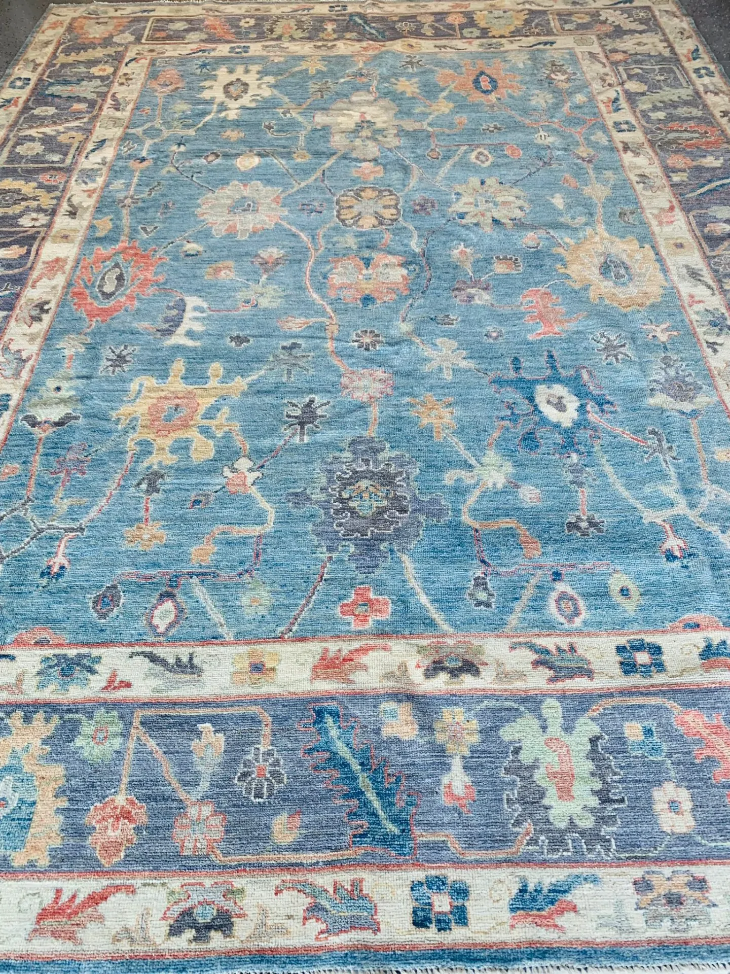 Celest handmade oushak wool rug for Rugvite (4)