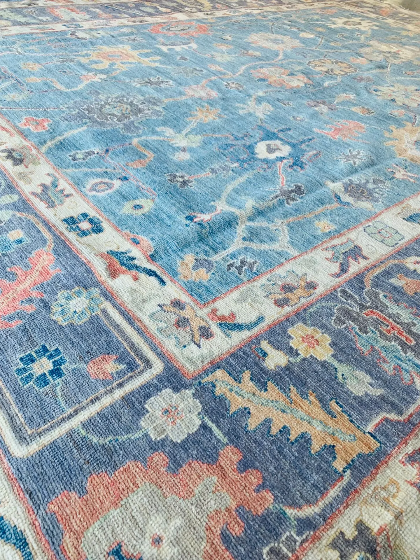 Celest handmade oushak wool rug for Rugvite (5)