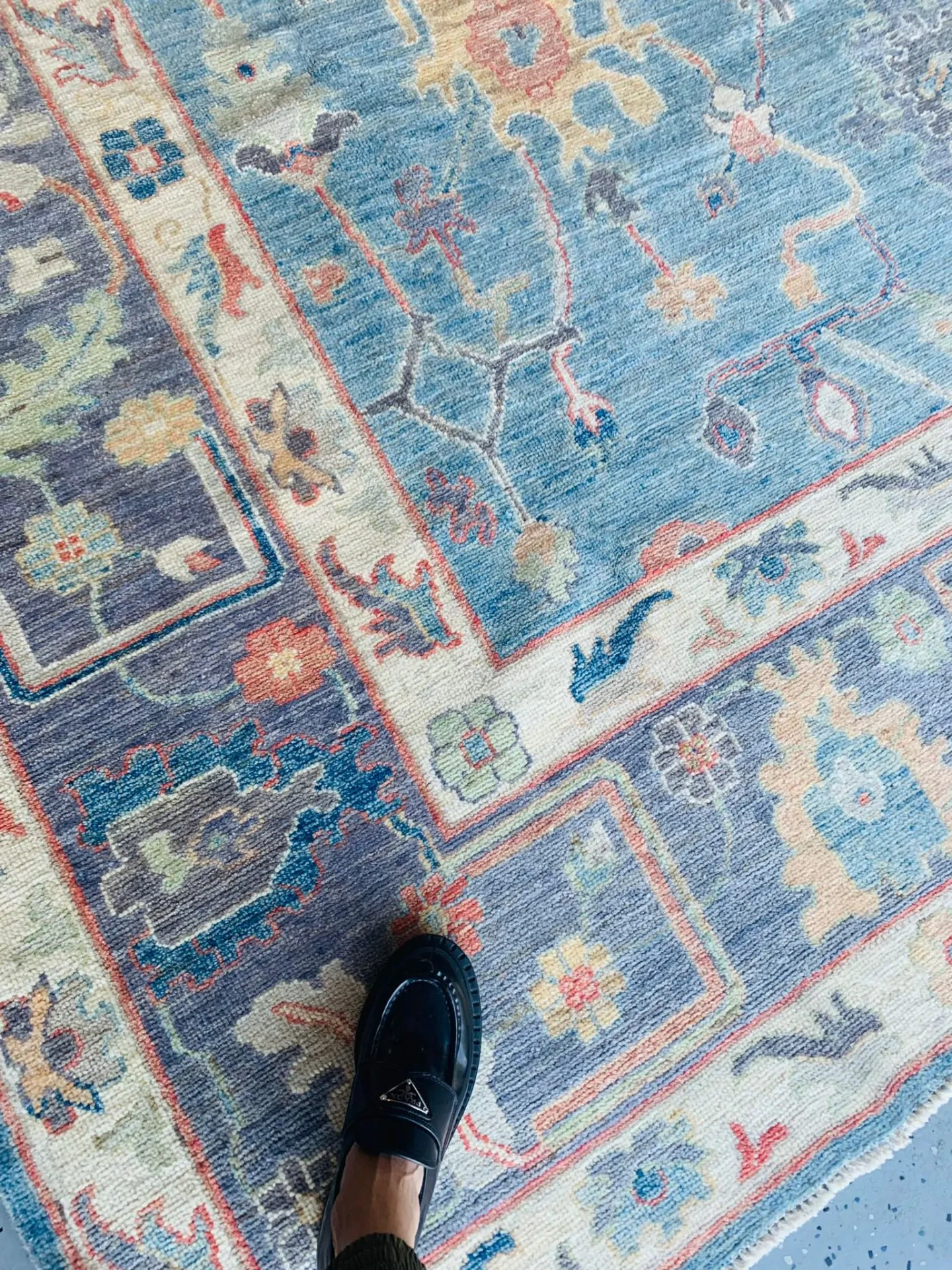 Celest handmade oushak wool rug for Rugvite (6)