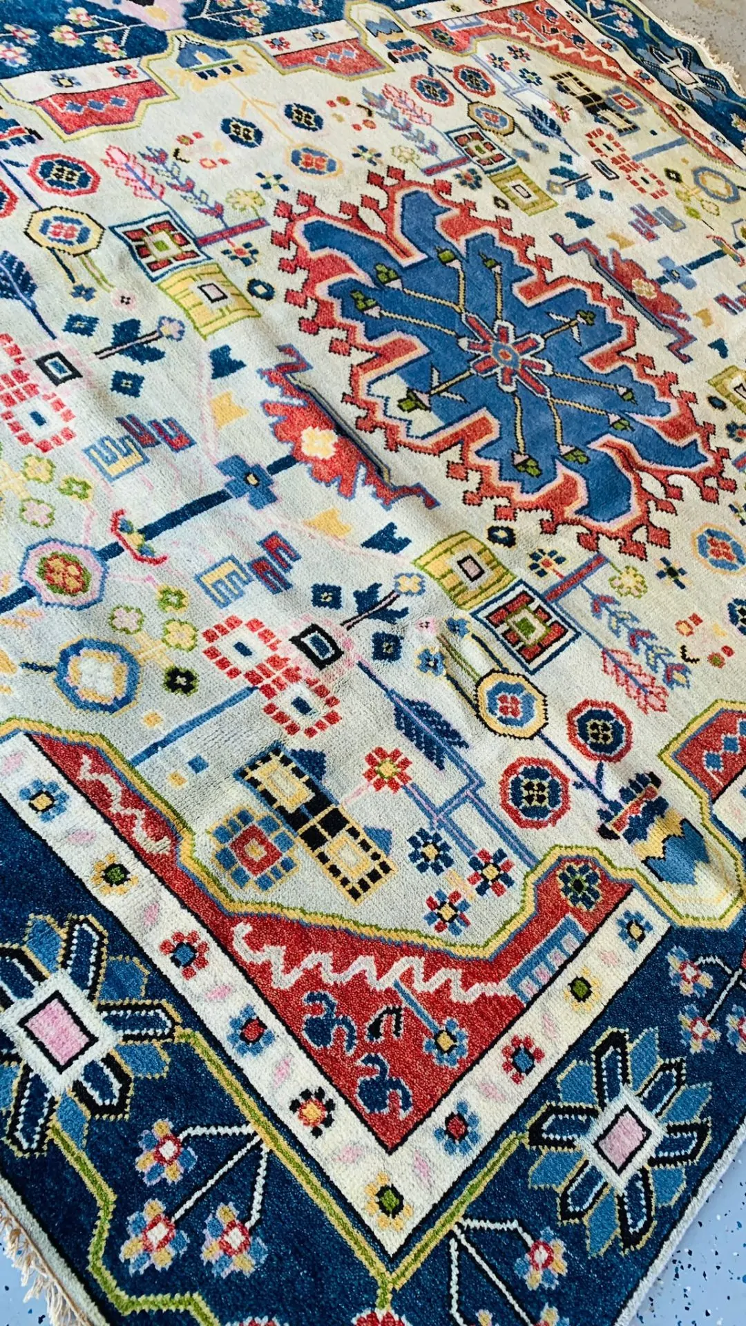 Elfish Blue Handmade Oushak Wool Rug by Rugvite (1)