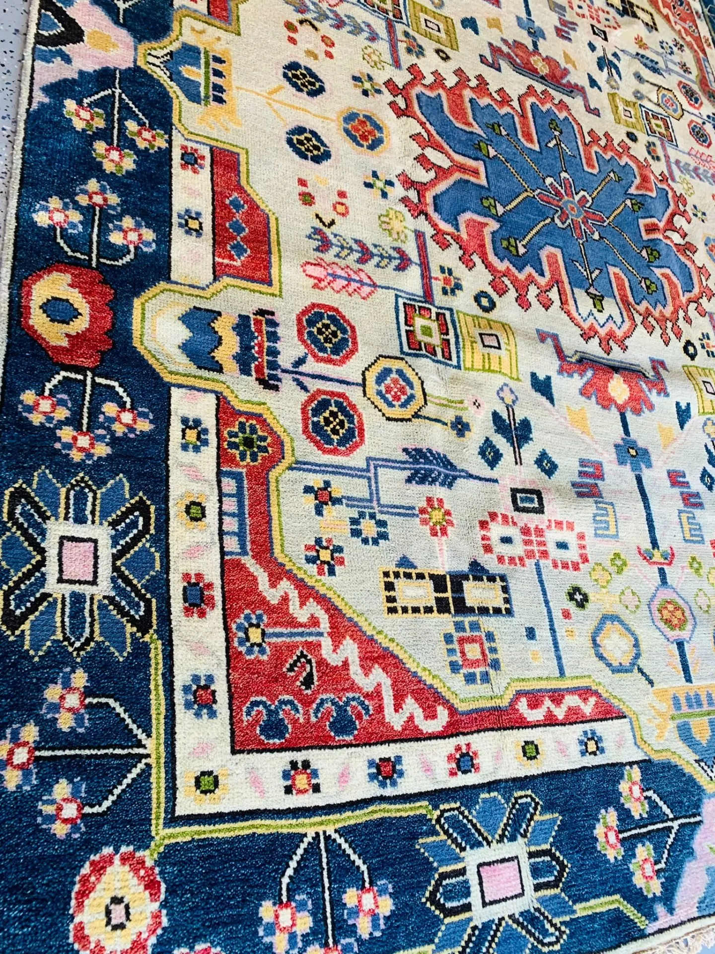 Elfish Blue Handmade Oushak Wool Rug by Rugvite (4)