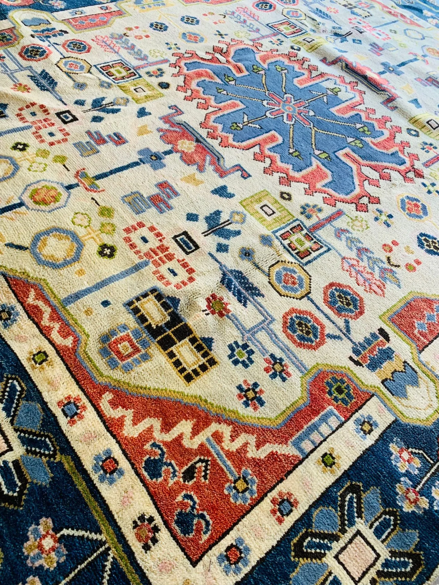 Elfish Blue Handmade Oushak Wool Rug by Rugvite (5)