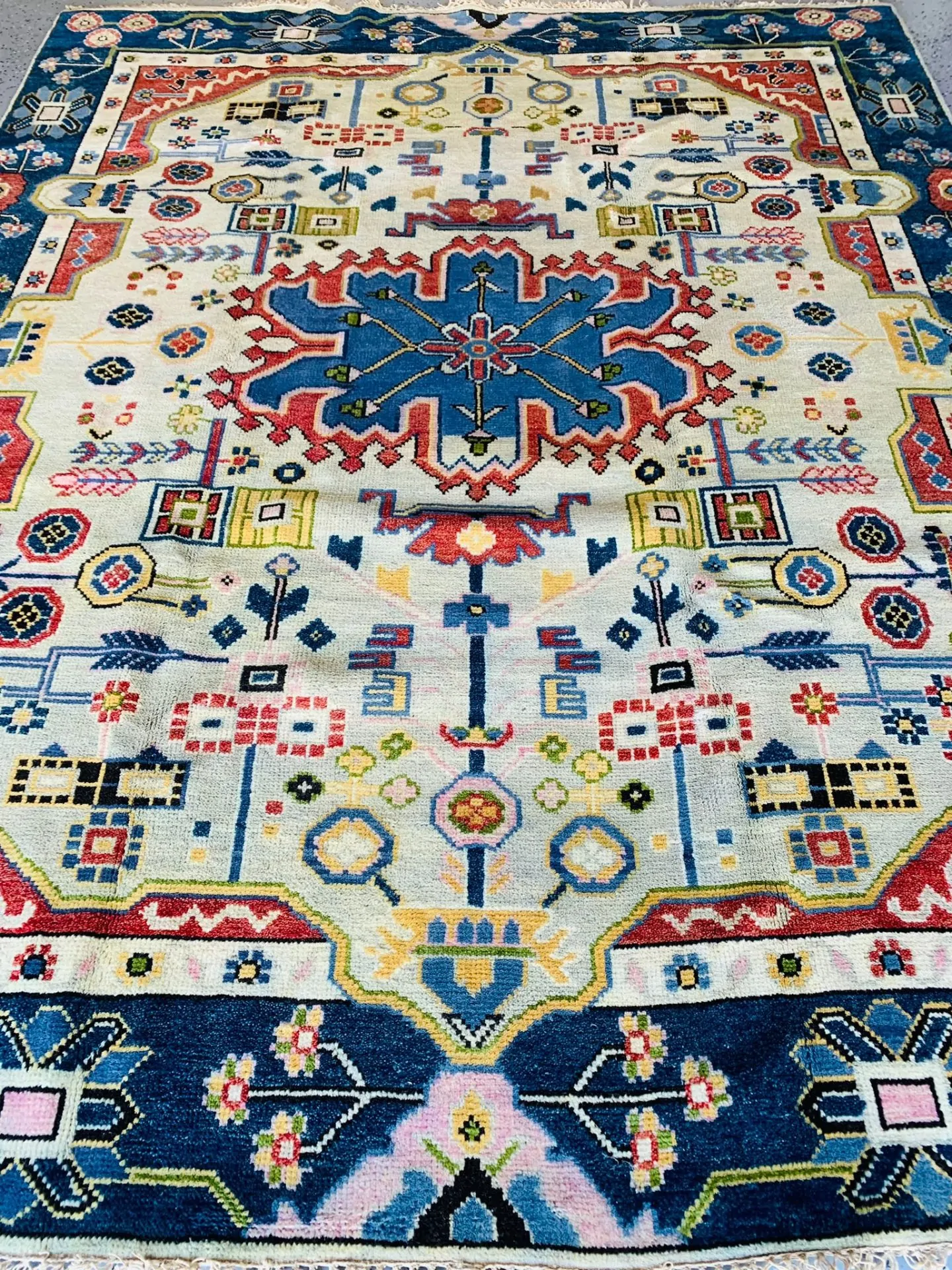 Elfish Blue Handmade Oushak Wool Rug by Rugvite (6)