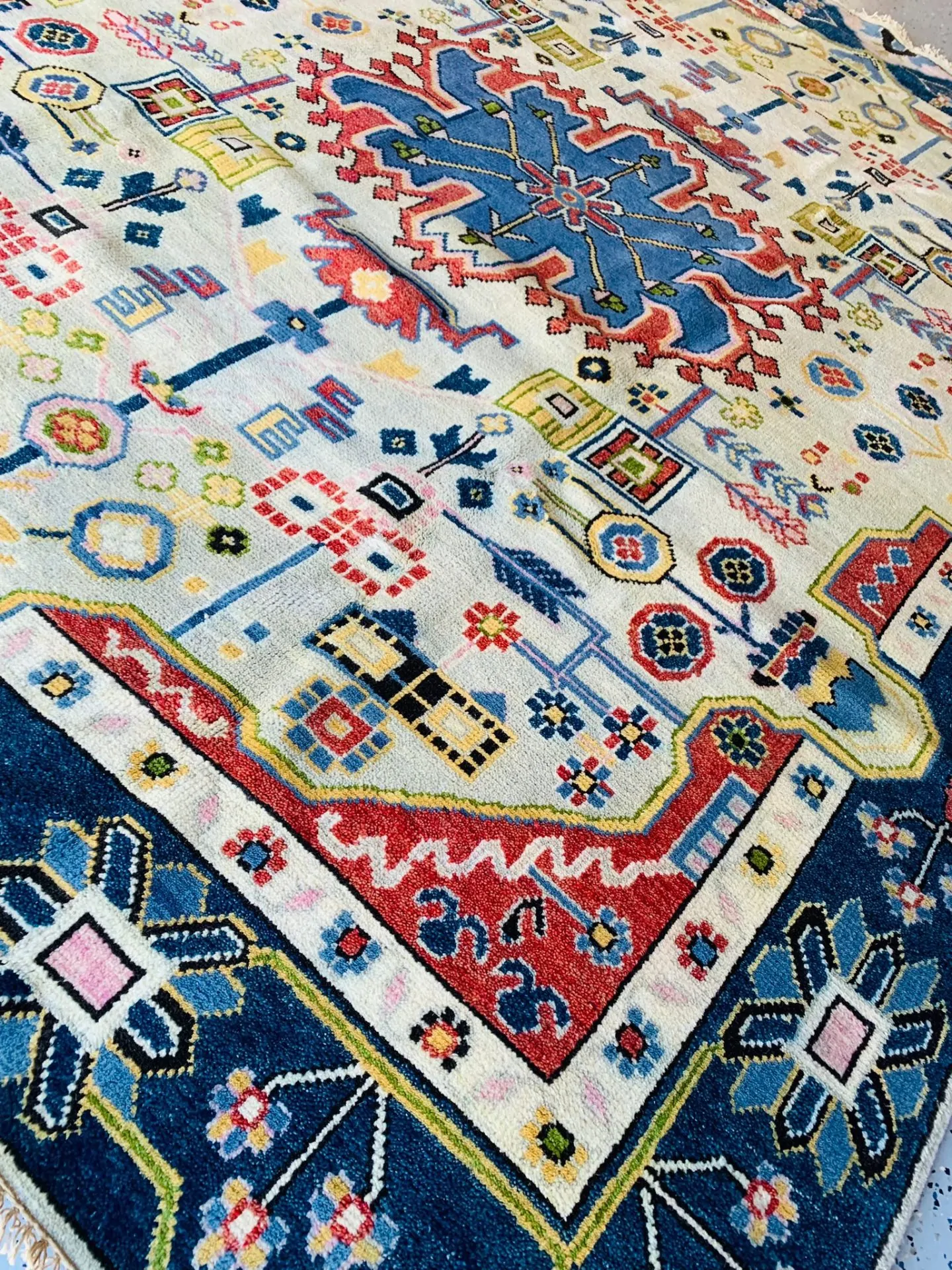 Elfish Blue Handmade Oushak Wool Rug by Rugvite (7)