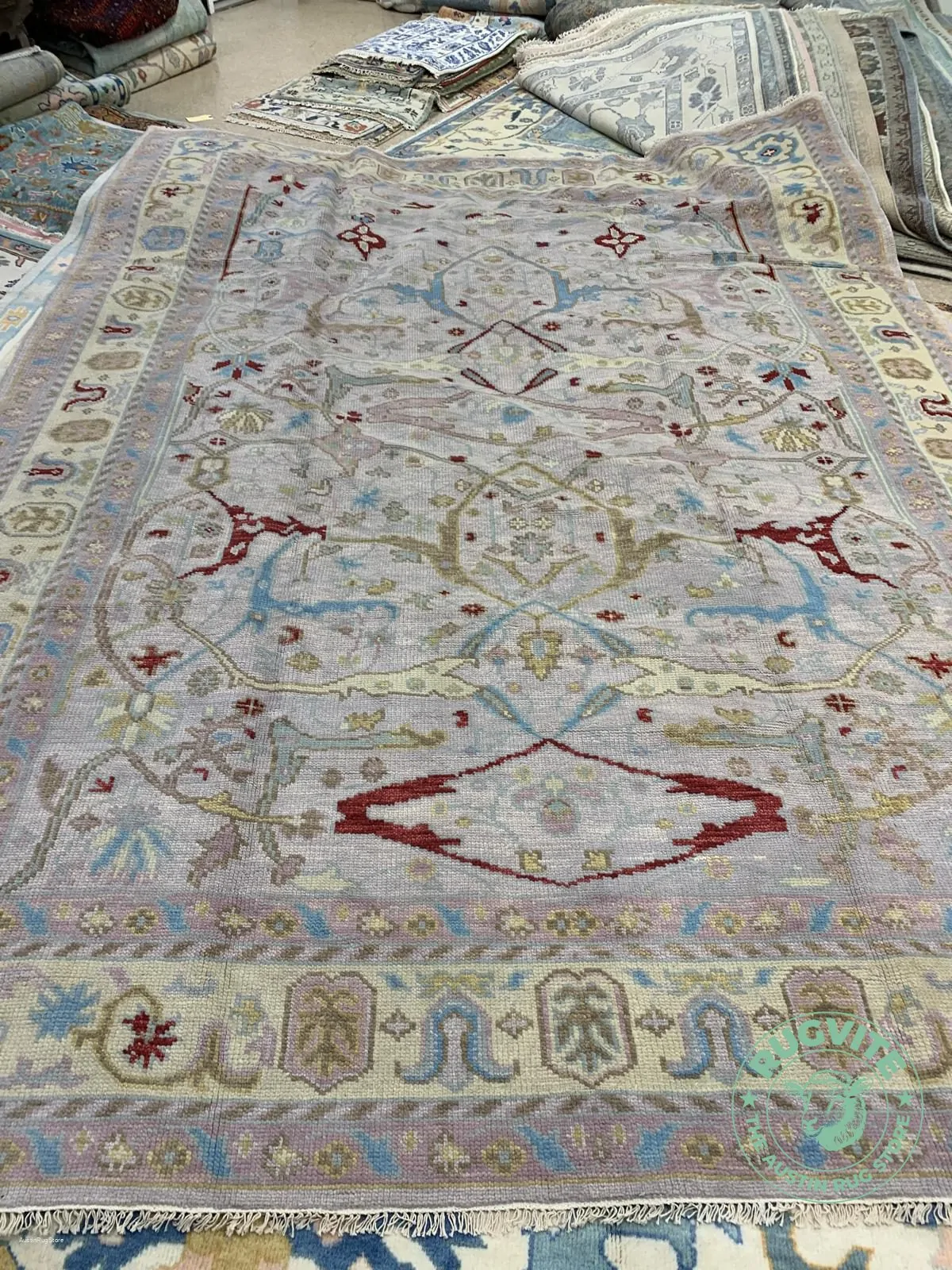 Pretty in Pink Handmade Wool Rug by Austin Rug Store (3)